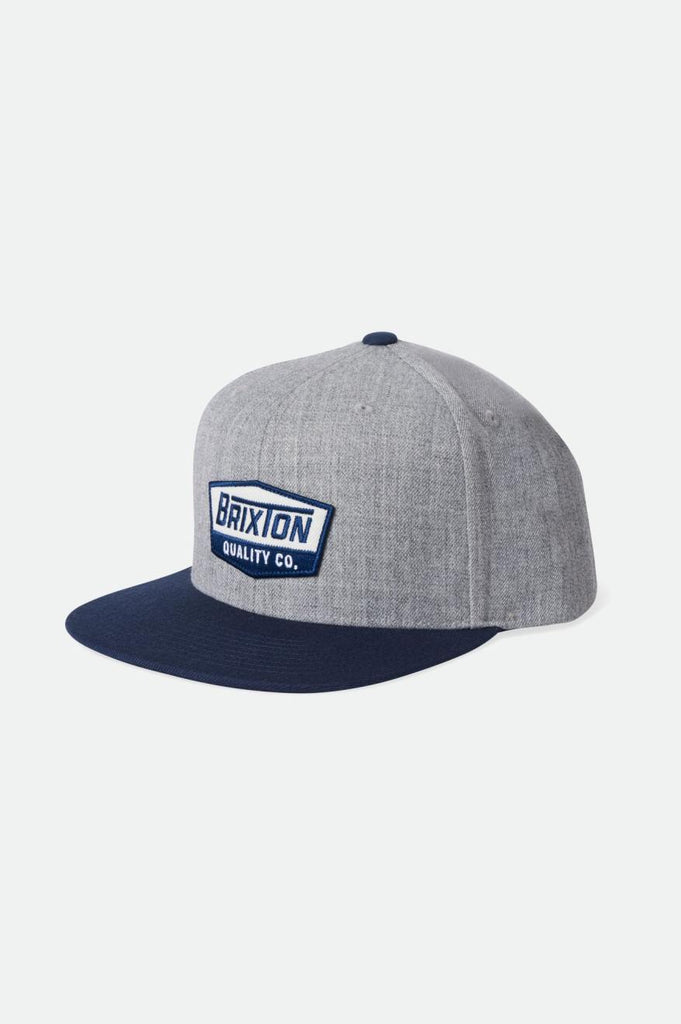 Brixton Regal MP Snapback - Light Heather Grey/Washed Navy