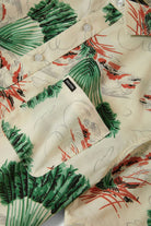 Men's Charter Print S/S Shirt in the color Vintage Palm Print - Additional Laydown image