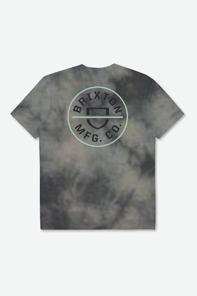 Brixton Crest II S/S Standard Tee - Olive Surplus/Seafoam Cloud Wash