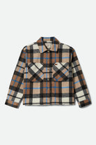 Women's Bowery Women's Soft Brushed Flannel in the color Washed Black/Sand - Front Product View