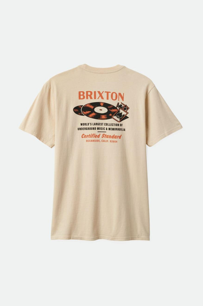 Brixton Hubbard S/S Standard Tee - Cream Worn Wash