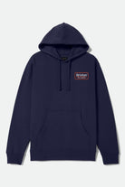 Men's Palmer Hoodie in the color Classic Navy/Light Grey/Orange - Front Product View