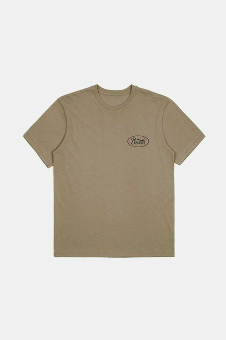 Parsons S/S Tailored T-Shirt - Oatmeal/Washed Black/Mahogany