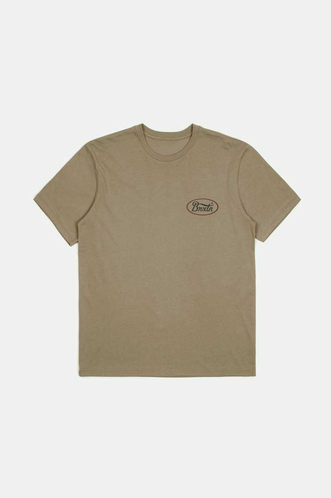 Brixton Parsons S/S Tailored T-Shirt - Oatmeal/Washed Black/Mahogany