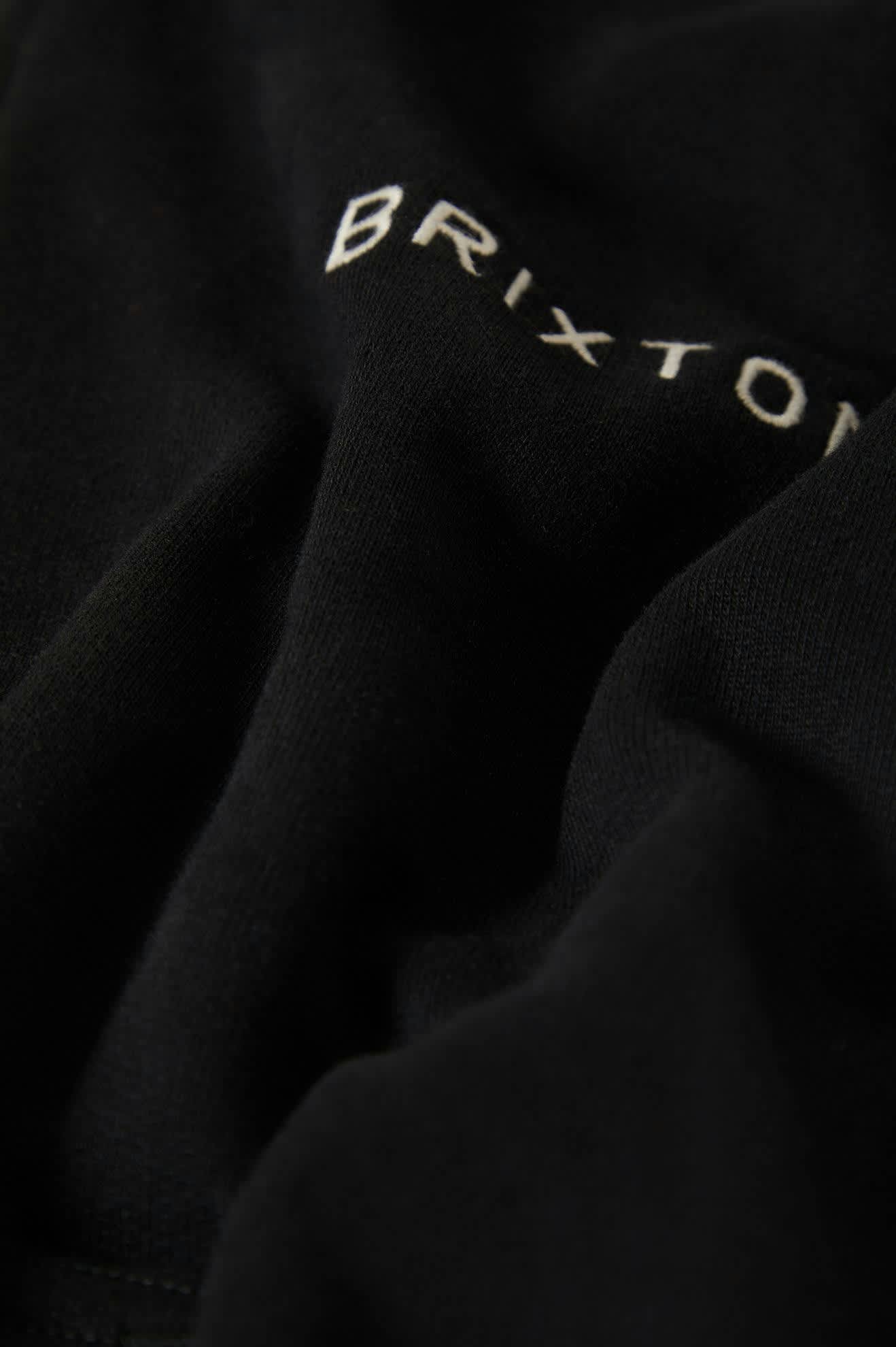 Men's Embroidered Heavyweight Oversized Full Zip in the color Black - Additional Laydown image