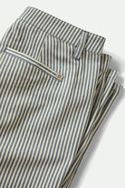 Women's Bedford Pant in the color Azure Blue Pinstripe - Additional Laydown image