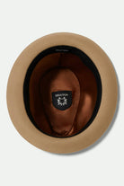 Unisex Gain Fedora in the color Sand/Antique Brass - Additional Laydown image