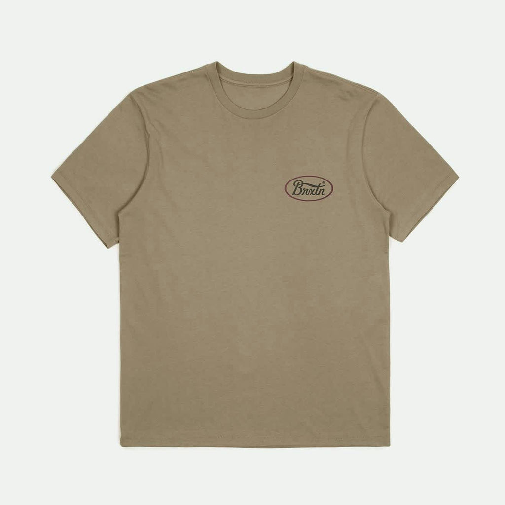 Brixton Parsons S/S Tailored T-Shirt - Oatmeal/Washed Black/Mahogany