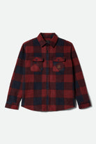 Men's Bowery Arctic Stretch Fleece in the color Adrenaline Rush/Mood Indigo Plaid - Front Product View