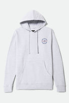 Men's Pledge Hoodie in the color Heather Grey/Blue/Red - Front Product View