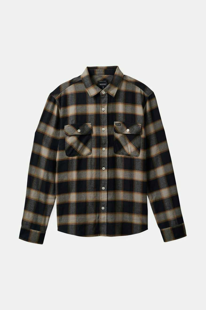 Brixton 20th Anniversary Bowery L/S Flannel - Black/Cream