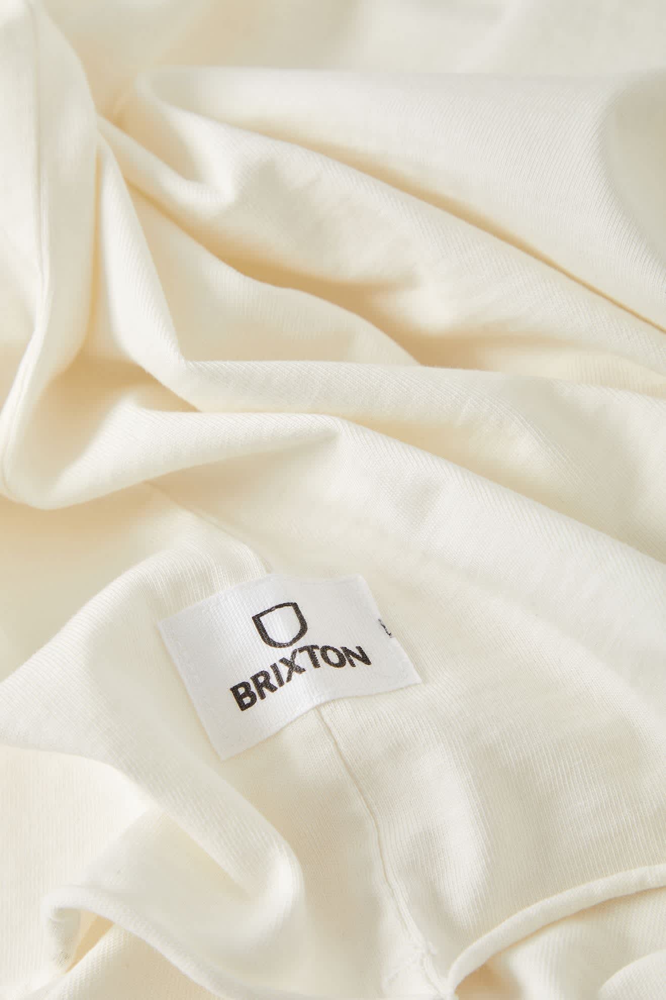 Men's Brixton Baseline Relaxed T-Shirt in the color Off White Vintage Wash - Additional Laydown image