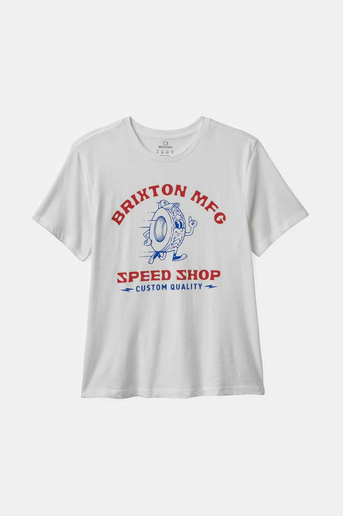 Brixton Speed Shop Vintage Crew T-Shirt - White