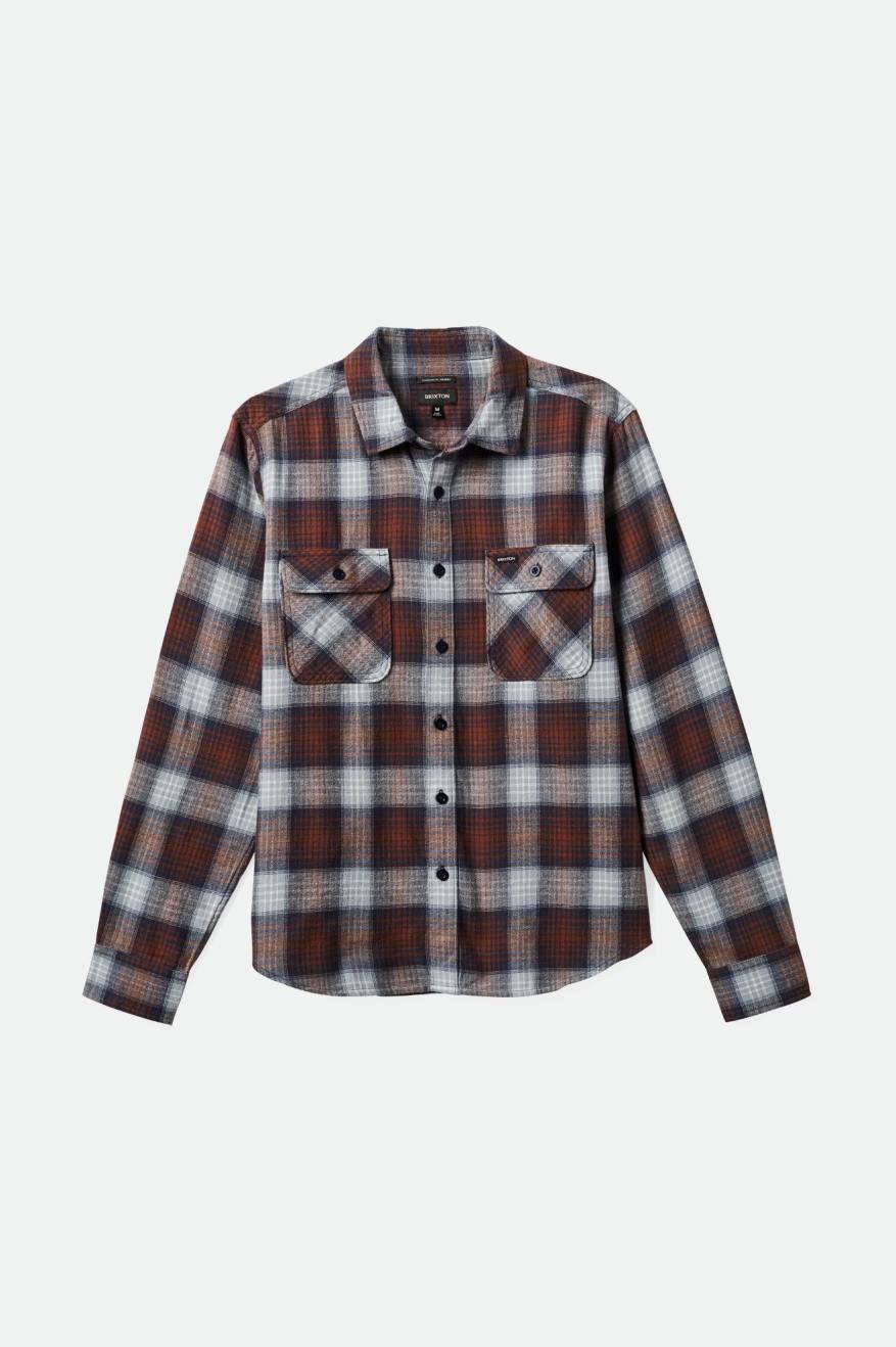 Bowery Lightweight Ultra Soft L/S Flannel - Washed Navy/Dusty Blue