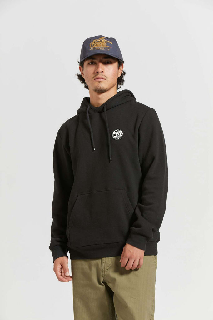 Men's Fit, front | Gateway Patch Hoodie - Black