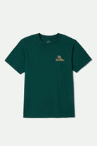 Men's Inwood S/S Standard T-Shirt in the color Deep Emerald - Front Product View