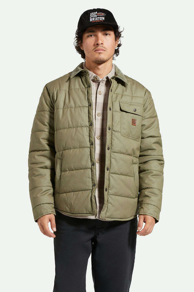 Men's Fit, front | Cass Waxed Canvas Jacket - Olive Surplus