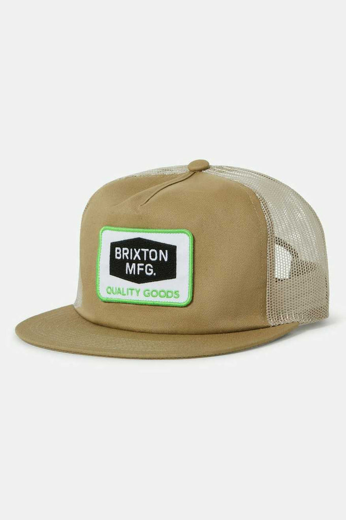 Brixton Neon Fallbrook Snapback - Khaki/Green/Khaki