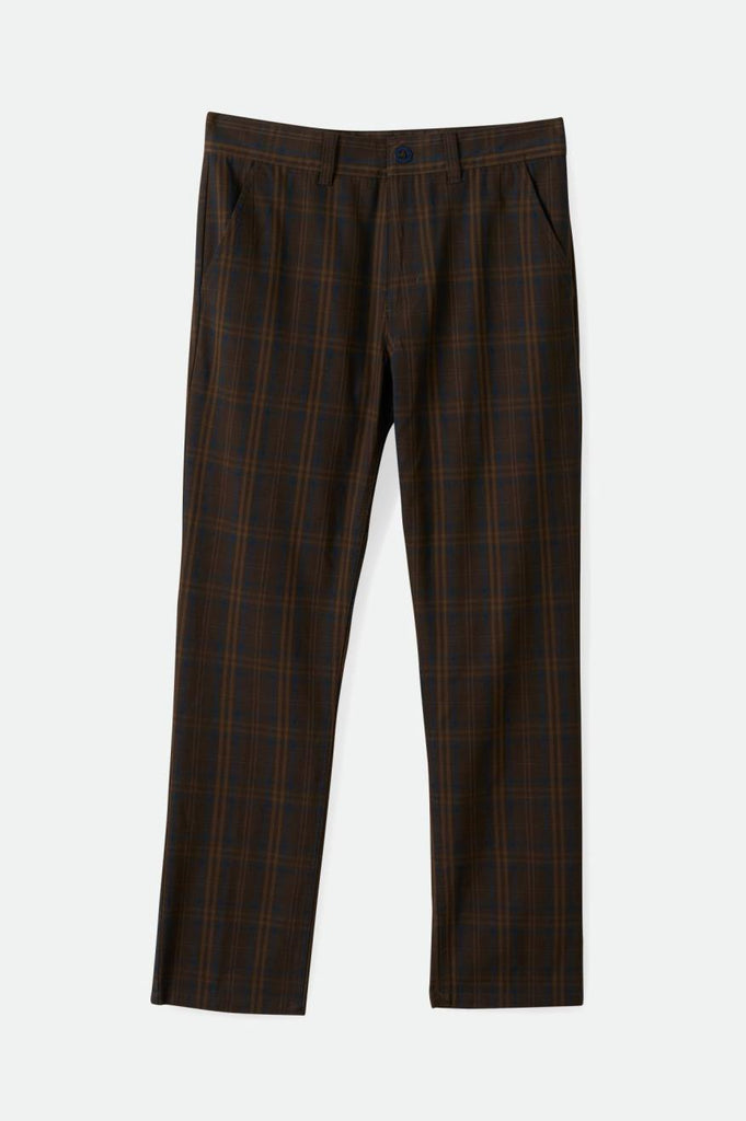 Brixton Choice Chino Regular Pant - Brown/Blue Plaid