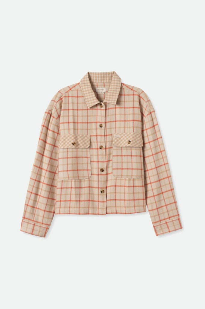 Brixton Bowery Women's L/S Flannel - Beige/Sesame