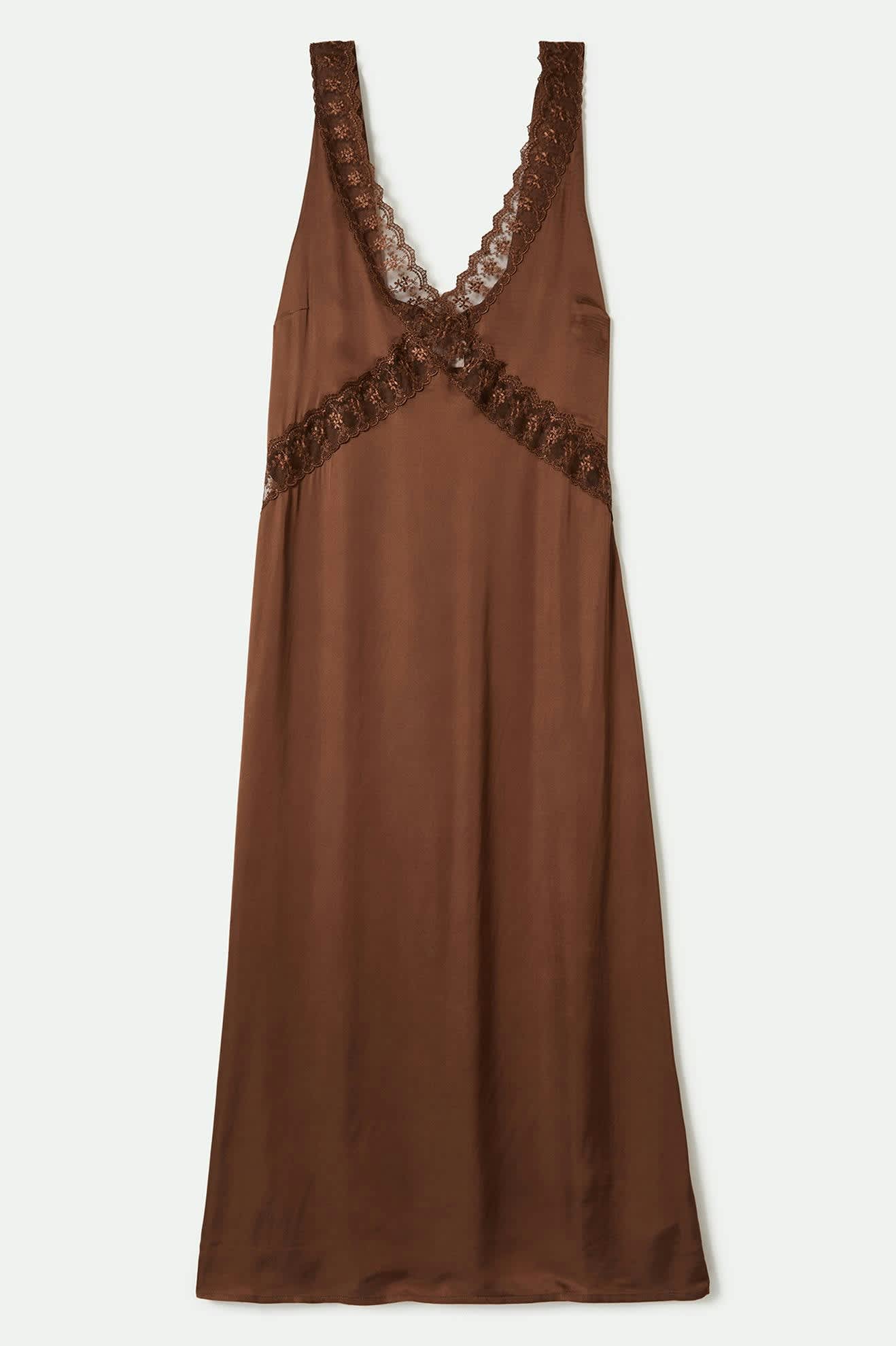 Women's The Ridge Slip Dress in the color Pinecone Brown - Front Product View