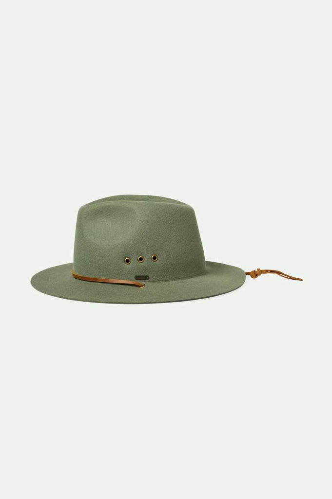 Brixton Wesley Weather Guard Packable Fedora - Light Moss