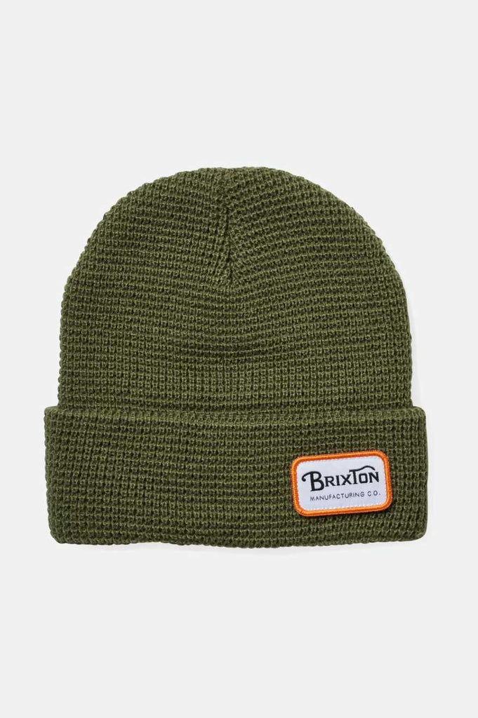 Brixton Unisex Grade Waffle Knit Beanie - Military Olive | Main