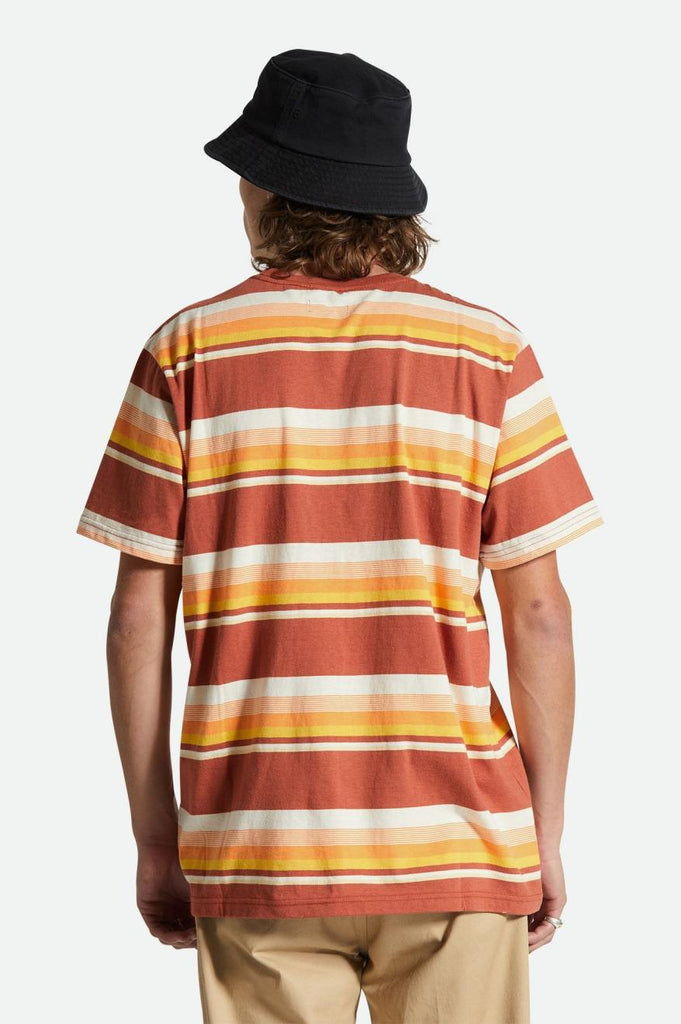 Brixton Hilt Stith S/S Tee - Terracotta/Apricot/Off White