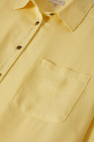 Women's East Side Boxy L/S Button Down in the color Panna Cotta - Additional Laydown image