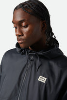 Men's Claxton Woodburn Lightweight Jacket in the color Black - Additional Fit View