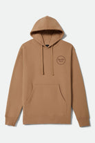 Men's Wheeler Hoodie in the color Sand Stone/Brown - Front Product View