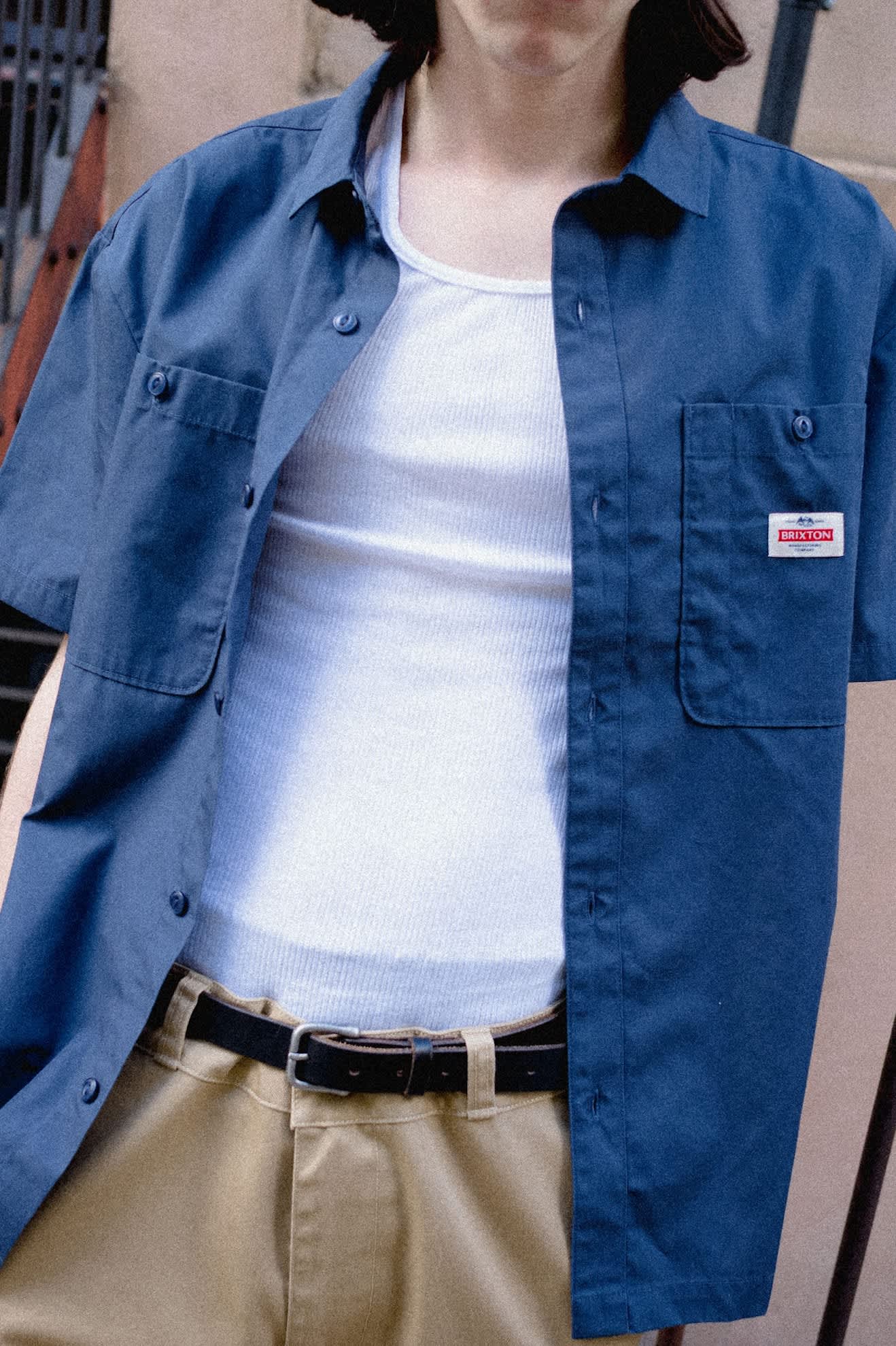 Men's Trademark Short Sleeve Shirt in the color Washed Navy - Men's Lifestyle image