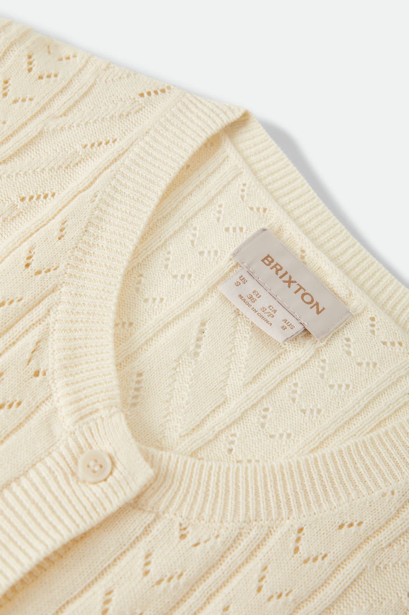 Women's Bixby Lightweight Cardigan in the color Wax Paper - Additional Laydown image