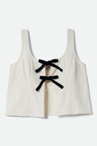 Women's Magnolia Tie Top in the color Off White - Front Product View