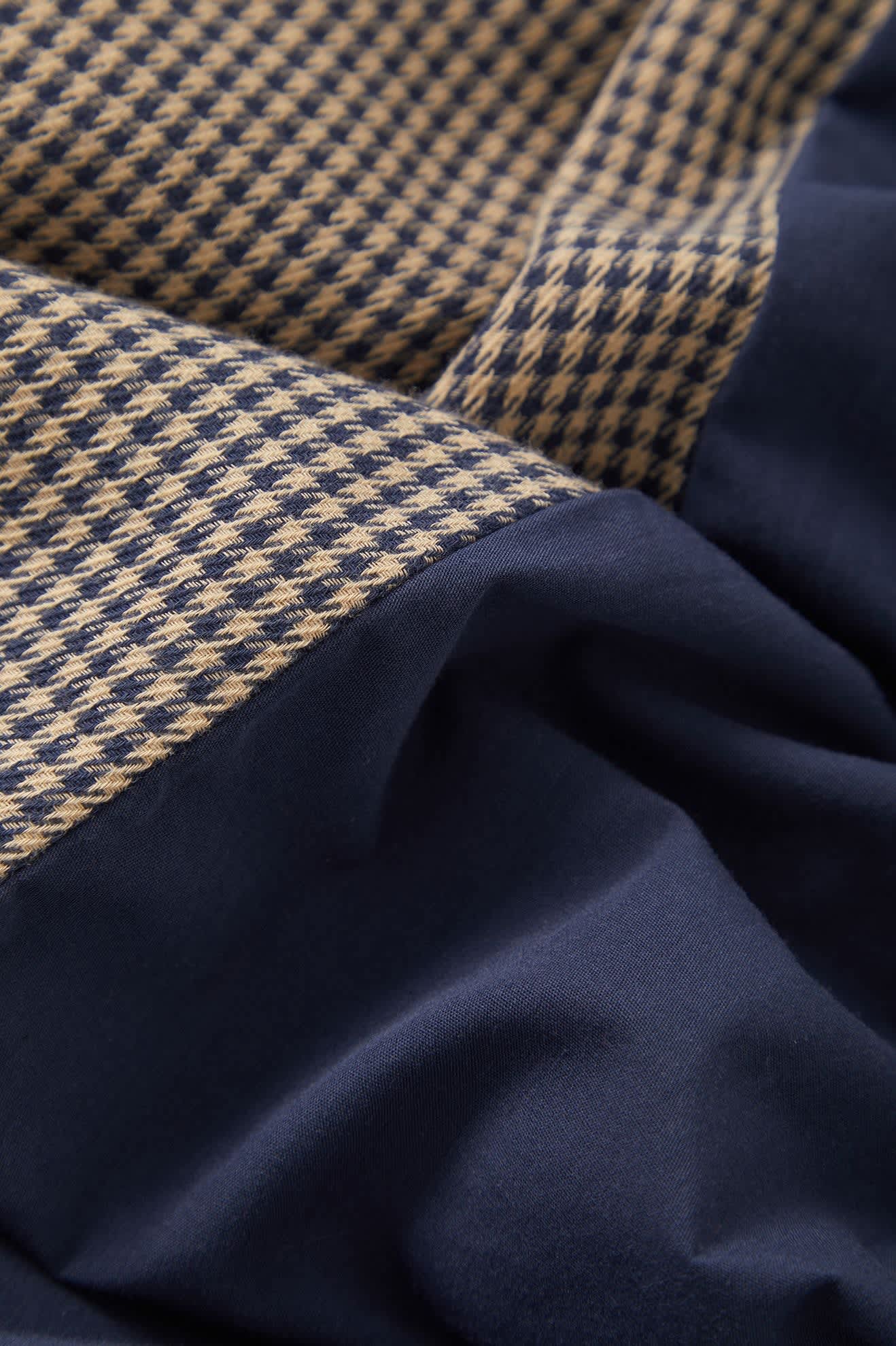 Men's Cru Shirt in the color Classic Navy Color Blocked - Additional Laydown image
