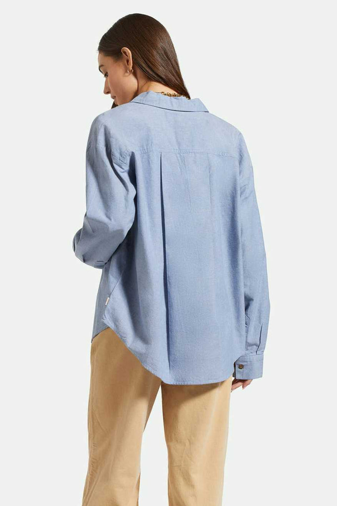 Brixton East Side L/S Boxy Woven Shirt - Light Chambray Blue