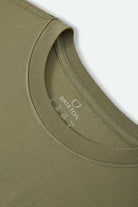 Women's Wish Me Luck Boxy Crop T-Shirt in the color Olive Surplus - Additional Laydown image