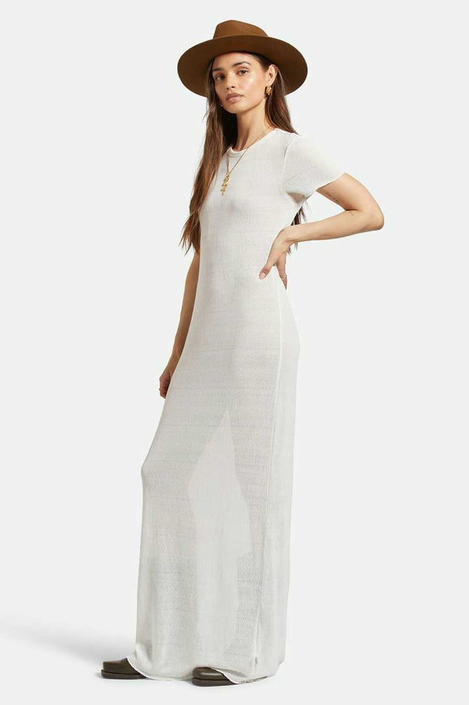 Brixton Sheer Knit Dress - Off White