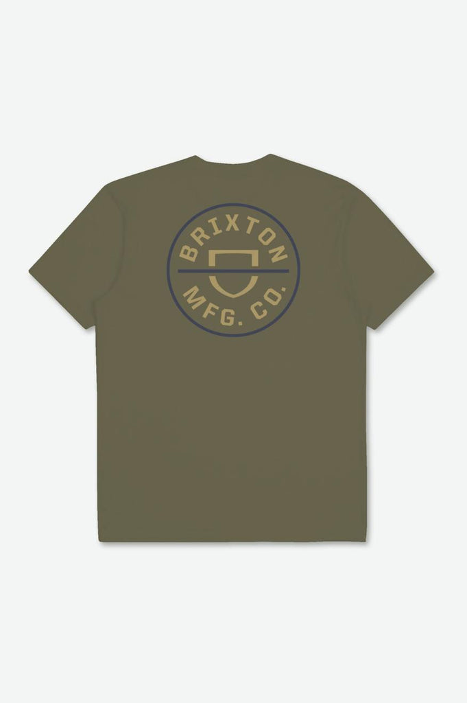 Brixton Crest II S/S Standard Tee - Olive Surplus/Antelope/Washed Navy