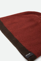 Unisex Skully Beanie in the color Red Earth/Walnut Brown - Additional Laydown image