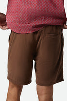 Men's Everyday Corduroy Short in the color Pinecone Brown - Men's Back View