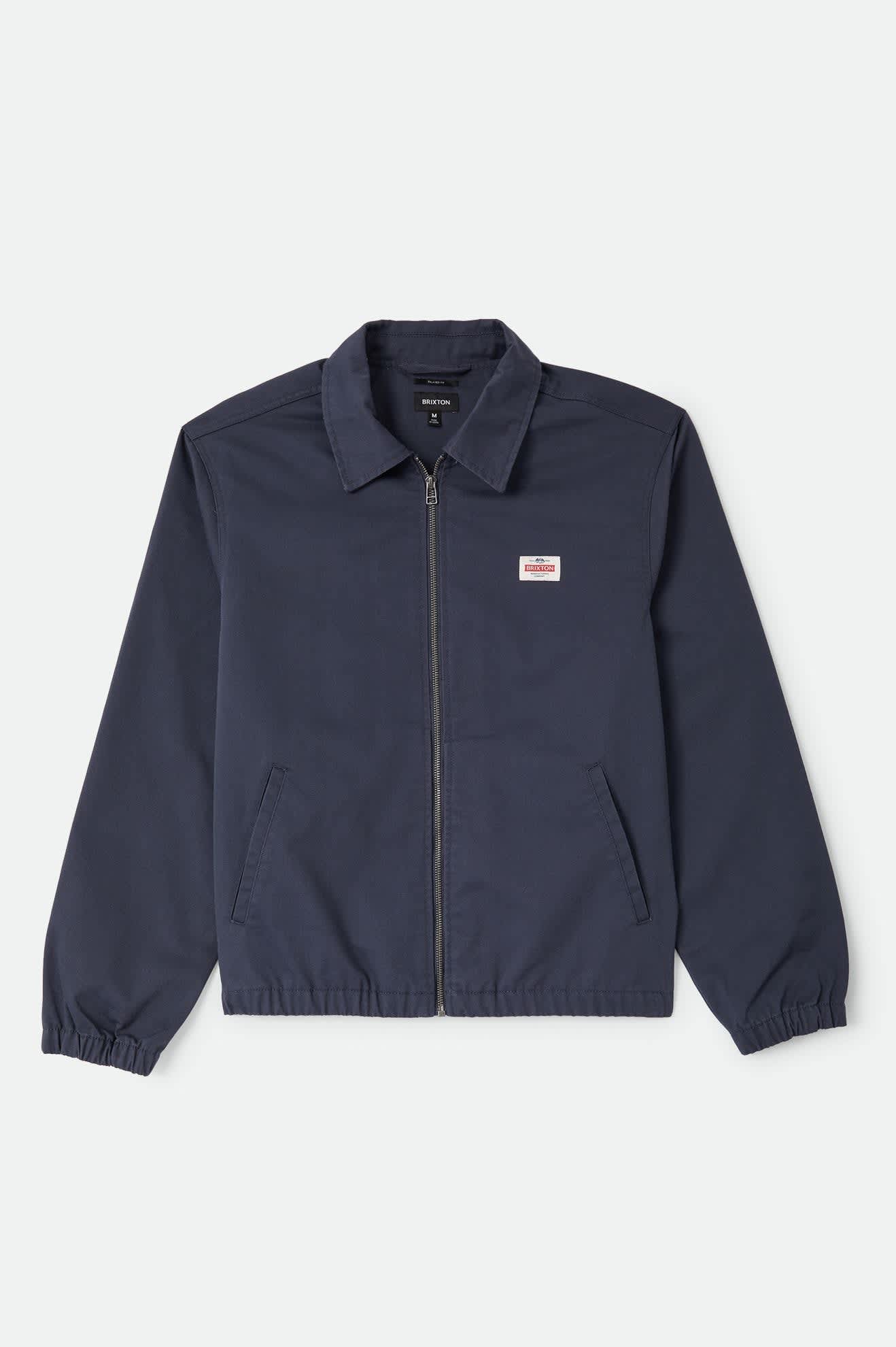 Men's Trademark Lightweight Garage Zip Jacket in the color Washed Navy - Front Product View