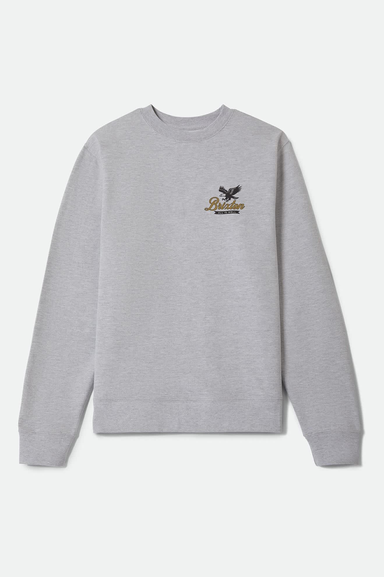 Men's Well Crew in the color Heather Grey - Front Product View