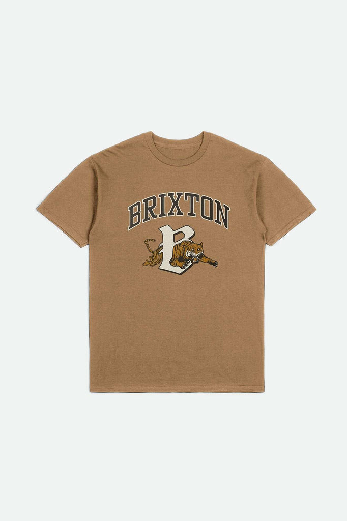 Brixton Men's Tiger S/S Standard T-Shirt - Tobacco Brown Worn Wash | Main