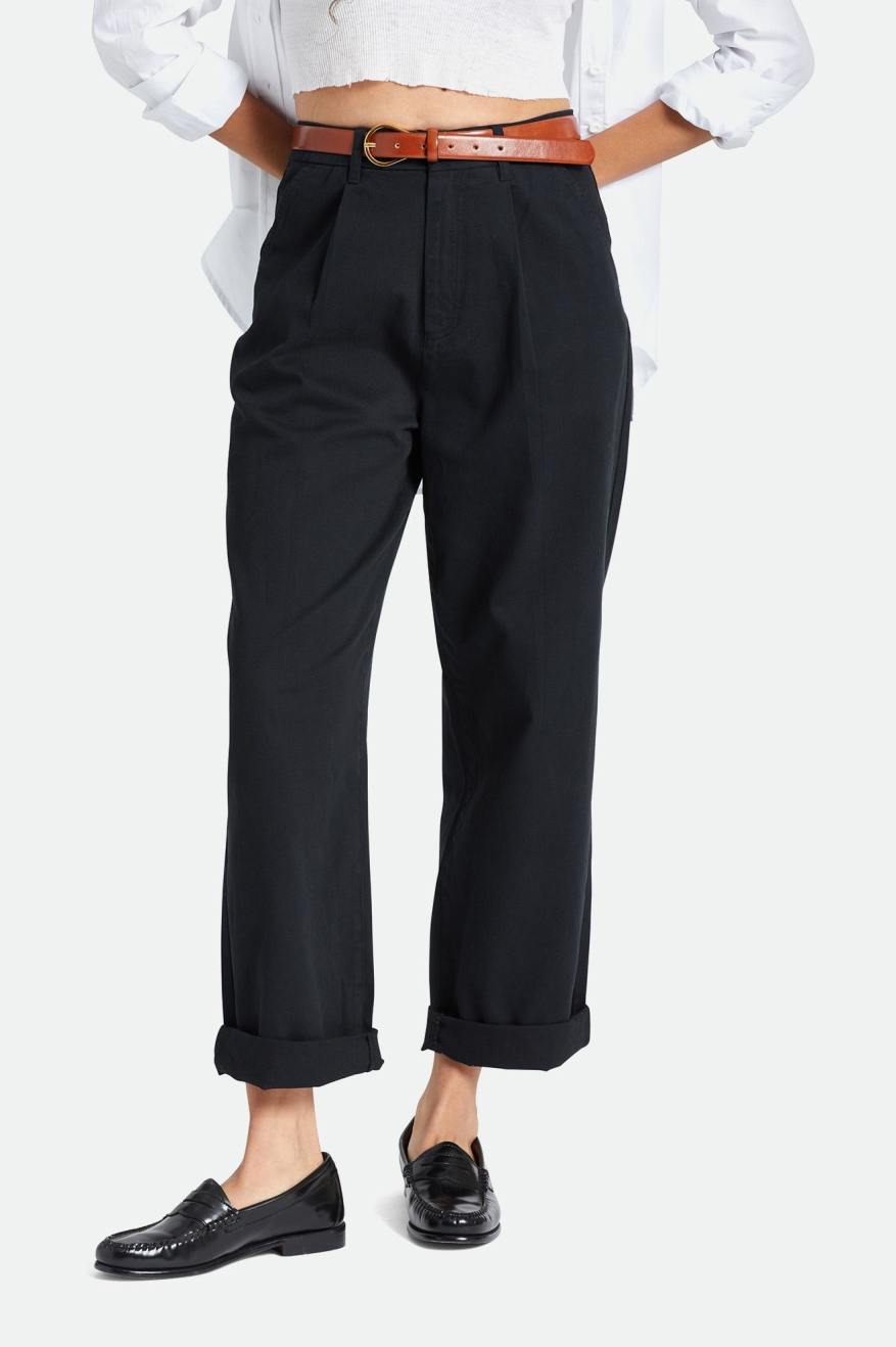 Women's Aberdeen Leather Trouser Pant - Beige – Brixton Canada