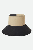 Women's Harmony Packable Bucket Hat in the color Natural/Black - Additional Laydown image