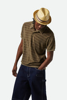Men's Weekend Terry Cloth S/S Polo in the color Ivy Green - Men's Side View