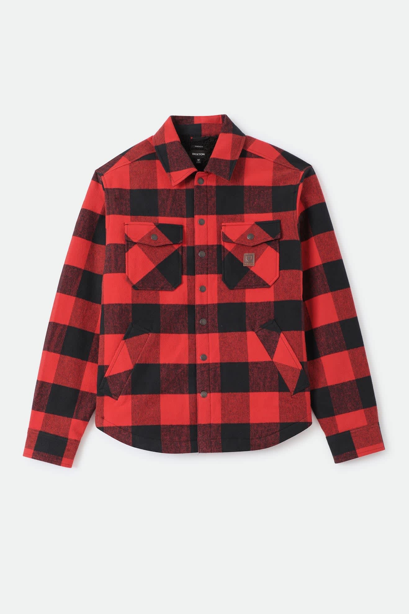 Men's Durham Lined Jacket in the color Red/Black Buffalo Plaid - Front Product View