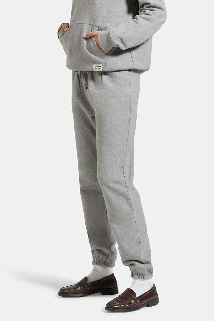 Brixton Cross Loop French Terry Sweatpant - Heather Grey