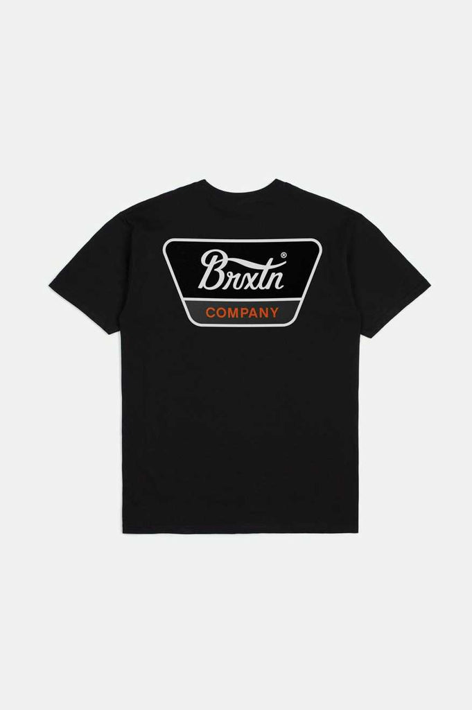 Brixton Linwood S/S Standard T-Shirt - Black/Orange/White